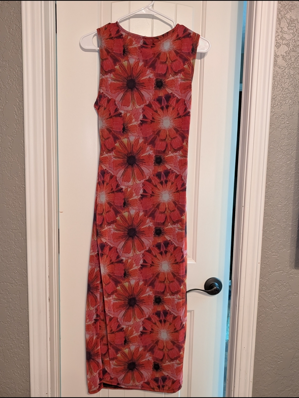 NWT Topshop Red Floral Maxi Dress with Cut Outs, US Petite 8-10 - Picture 7 of 10